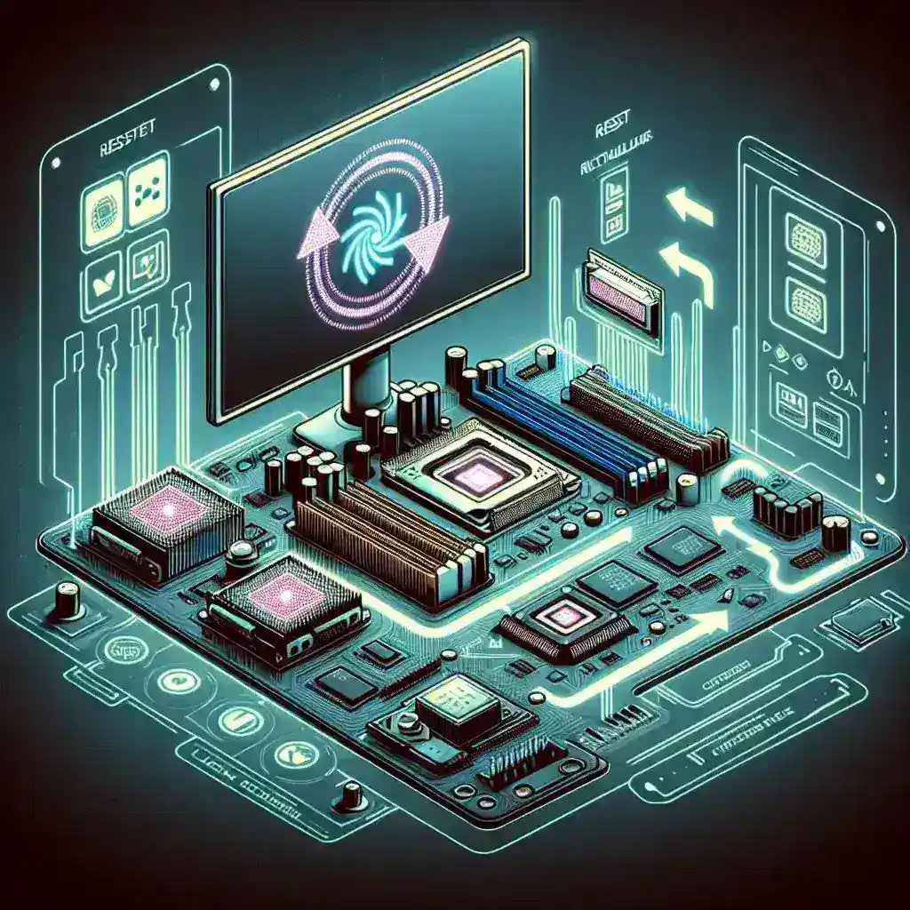 "Panel de control de gráficos de Intel con opciones de restablecimiento de fábrica, destacando configuraciones para optimizar el rendimiento de juegos y aplicaciones."