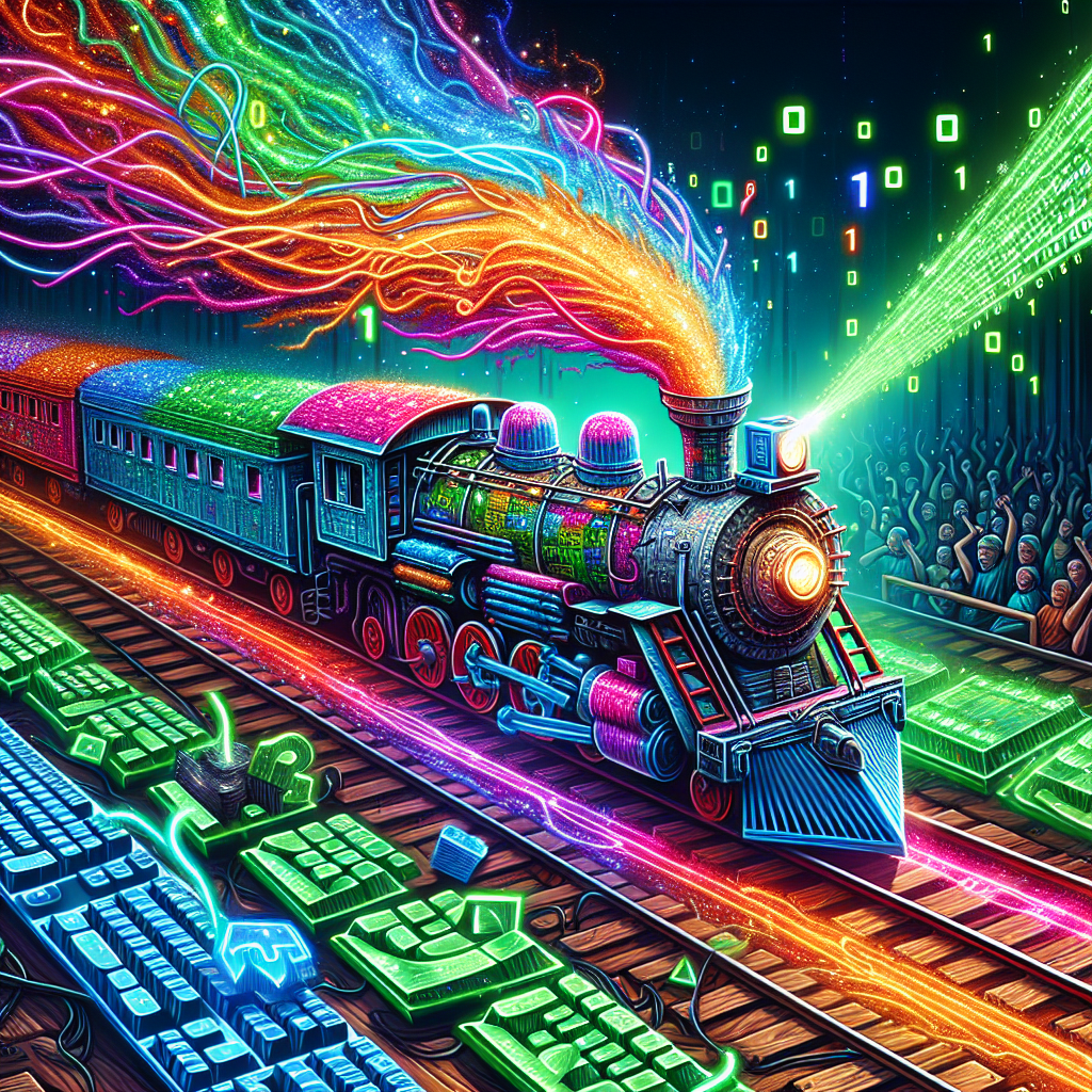 "Ilustración de un Hype Train en Twitch, mostrando emoticonos animados, suscriptores y comentarios en un chat en vivo, representando la emoción y la interacción de la comunidad durante un Hype Train. Guía completa sobre los Twitch Hype Trains y cómo iniciar uno."